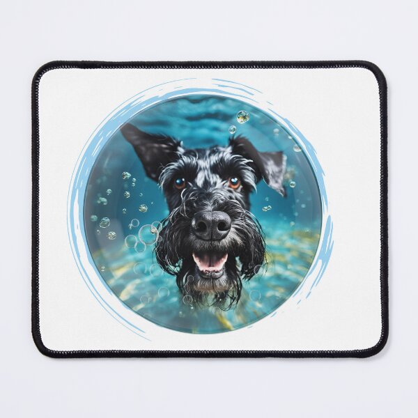 Item preview, Hilarious Underwater Animal Selfies - Black Miniature Schnauzer | Unique Designs on Redbubble designed and sold by MiszungART.