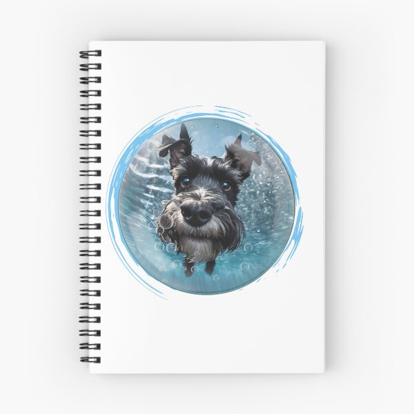 Item preview, Hilarious Underwater Animal Selfies - Black Miniature Schnauzer | Unique Designs on Redbubble designed and sold by MiszungART.
