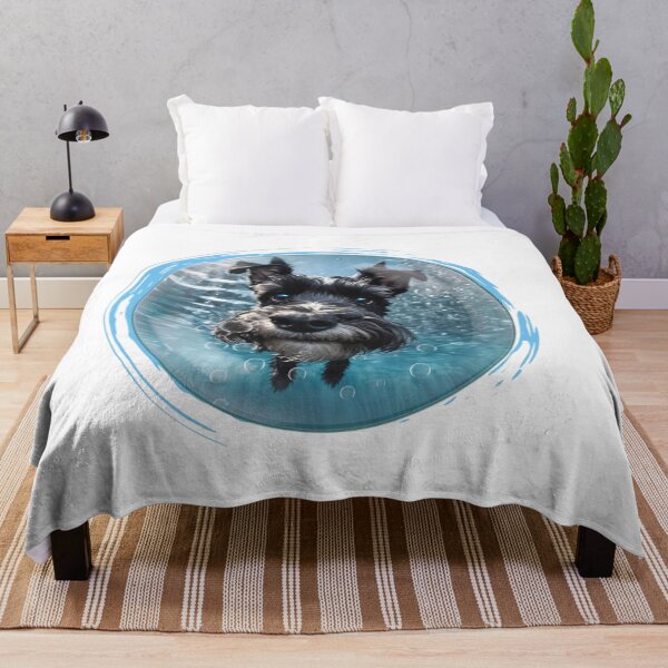 Item preview, Hilarious Underwater Animal Selfies - Black Miniature Schnauzer | Unique Designs on Redbubble designed and sold by MiszungART.
