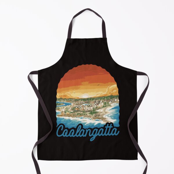 Item preview, Coolangatta Sunset Beach View Illustration designed and sold by DrawHandArt.