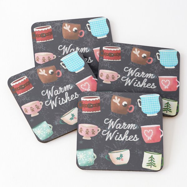 Item preview, Warm Wishes - Holiday Mug Collection designed and sold by AdriaCaps Art & Design.