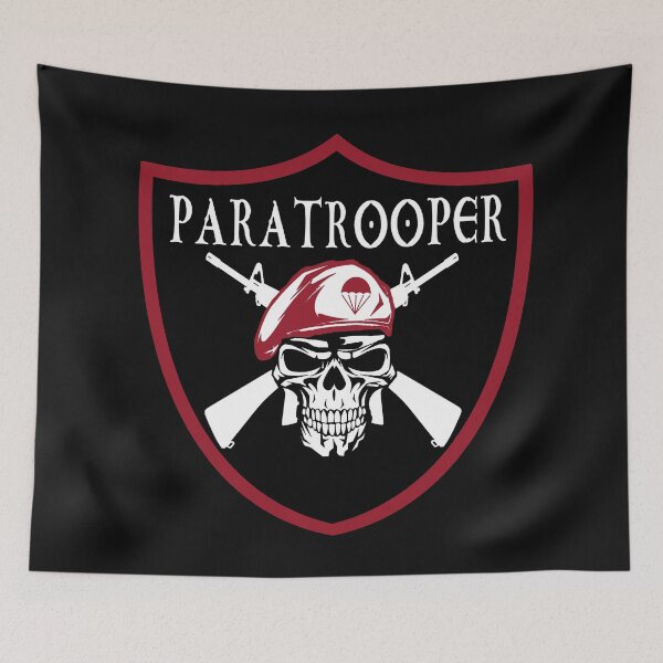 Item preview, Paratrooper; Skull Head; Football Patch Style; designed and sold by StickerApe.