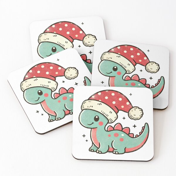Item preview, Cute Christmas Dinosaur in Santa Hat designed and sold by lubushop1.