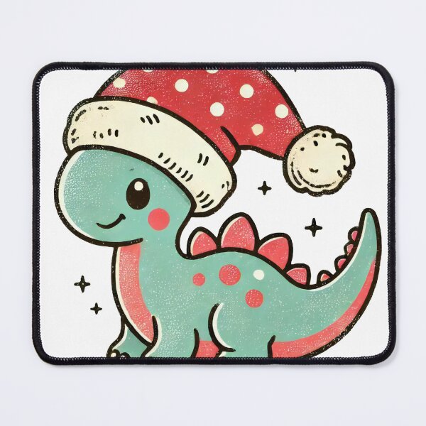 Item preview, Cute Christmas Dinosaur in Santa Hat designed and sold by lubushop1.