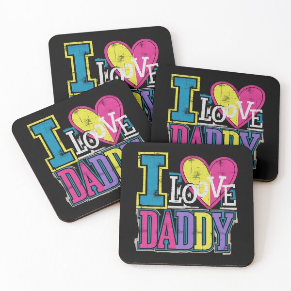 Artikelvorschau, I LOVE DADDY - Verspieltes, farbenfrohes Design im Used-Look - Papa - Familie - Geschenk entworfen und verkauft von Cherry-Cat.