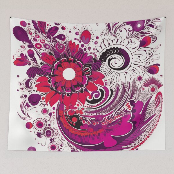 Item preview, Pattern No 2. Floral and Feather designed and sold by Shoot-The-Moon.