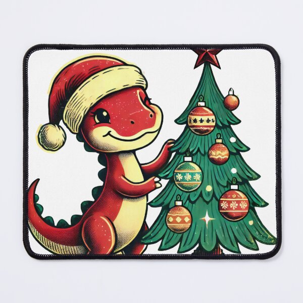 Item preview, Festive Dinosaur and Christmas Tree designed and sold by lubushop1.