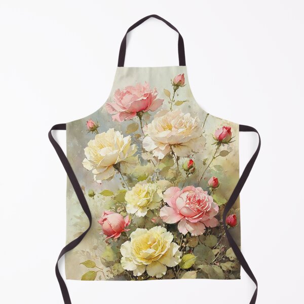 Item preview, Red Roses Floral Painting, Green Painterly Rose Flowers 01 designed and sold by VarnaChitra.
