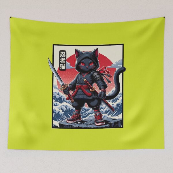 Item preview, Ninja Cat – Warrior in Japanese Style designed and sold by Aredbox.