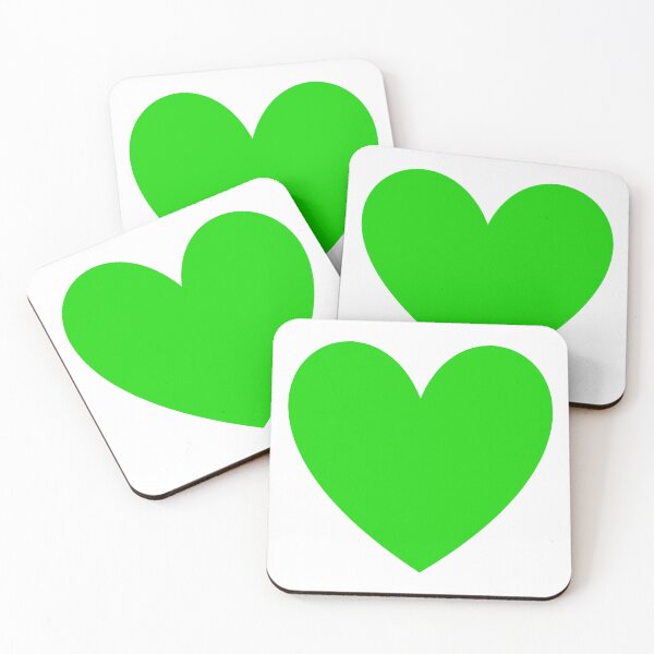 Item preview, Vibrant Green Hearts on White designed and sold by WD-Artist.