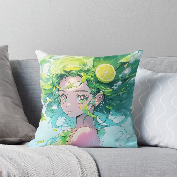 Item preview, Vibrant Fresh Lime Anime Girl designed and sold by bubblegoth.