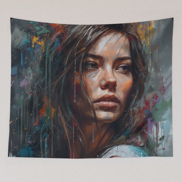Item preview, Face portrait of a woman designed and sold by MadSharkWear.