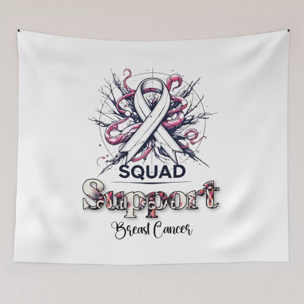 Item preview, Breast Cancer Warrior Support Squad Breast Cancer Awareness  designed and sold by Creat-Des.