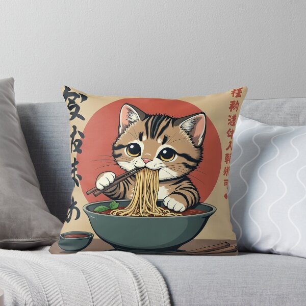 Item preview, Ramen Cat Sweatshirt, Japanese Art Shirt, Cat Lover Gift, Ramen Lover Shirt, Japanese Aesthetic, Kawaii Cat Shirt, Vintage Japanese Sweatshirt, Noodle Cat Design designed and sold by Simplehue.