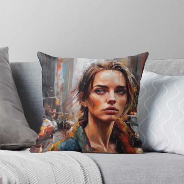 Aperçu de l'œuvre Peinture colorée d'une femme créée et vendue par MadSharkWear.