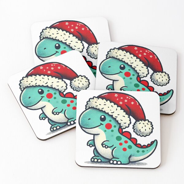 Item preview, Christmas Dinosaur in Santa Hat designed and sold by lubushop1.