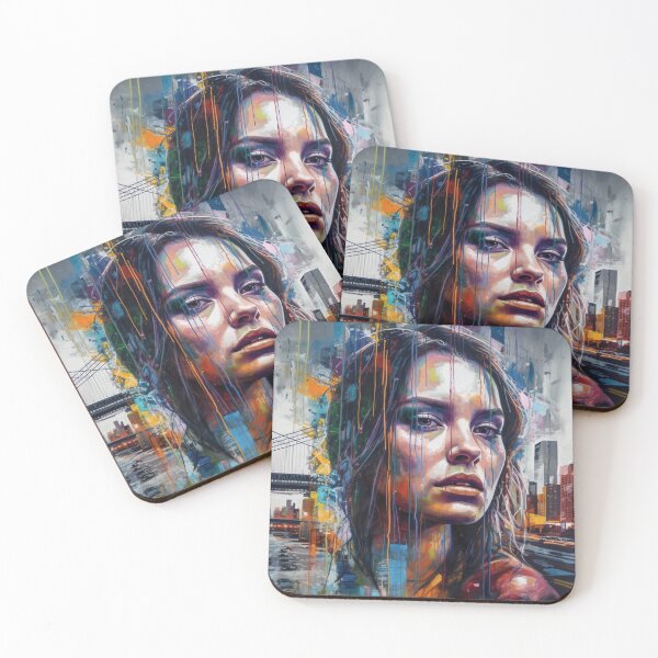 Item preview, NYC woman paiting designed and sold by MadSharkWear.