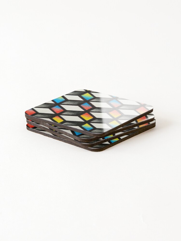 Thumbnail 4 of 5, Coasters (Set of 4), Color blocks designed and sold by norascorner.