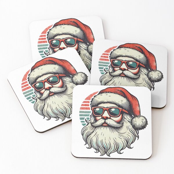 Item preview, Cool Santa with Sunglasses Retro Christmas Vibe designed and sold by lubushop1.