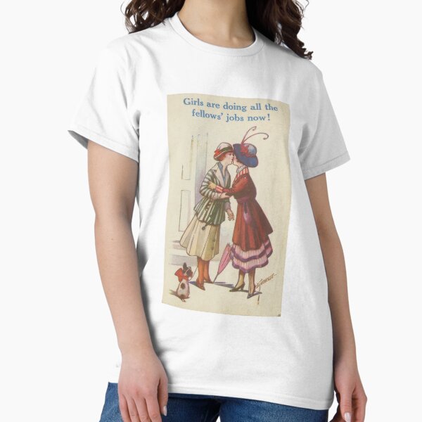 Vista previa del artículo con la obra «Sufragistas lesbianas», diseñado y vendido por TeeARTHY.