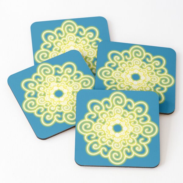Item preview, Neon effect sun design #3 blue background designed and sold by PEB-creative24.