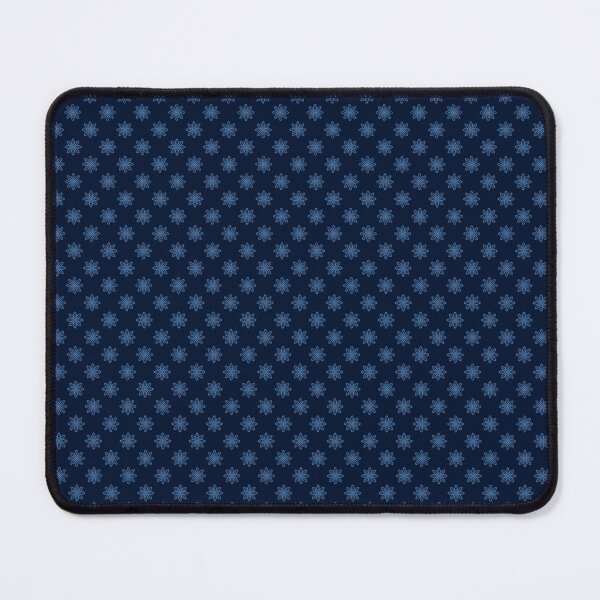 Item preview, Pattern of blue snowflakes "Inspiration" on a dark blue background designed and sold by Cherevan.