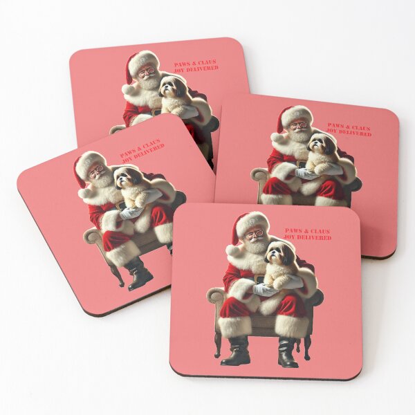 Item preview, Christmas Santa Claus with a Shih Tzu Dog on his Lap URM designed and sold by urmaddad.