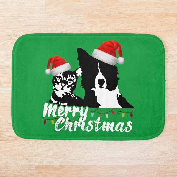 Item preview, Cat and Dog Merry Christmas Santa Claus Hat designed and sold by Dmetalx Art Apparel.