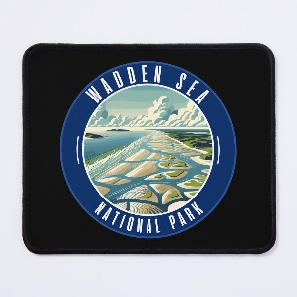 Item preview, Retro Wadden Sea National Park Art Print designed and sold by MaateoDesign.