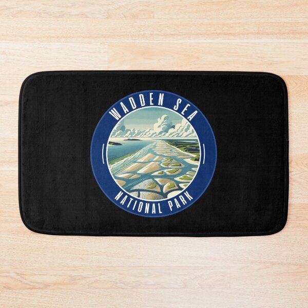Item preview, Retro Wadden Sea National Park Art Print designed and sold by MaateoDesign.