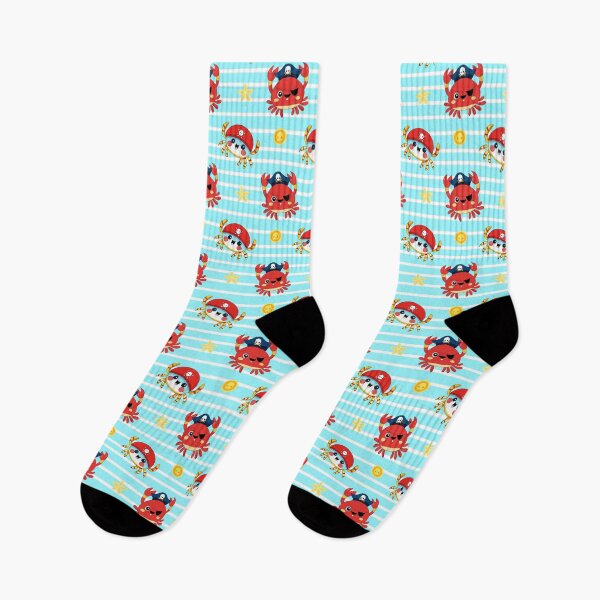 Item preview, Pirate Crab, Funny Marine Life, Holiday Christmas Pattern designed and sold by AryaSubramanian.