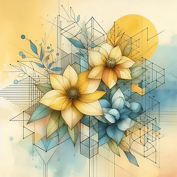 Artwork thumbnail, Pastel Abstract Floral  by GraphicsClub
