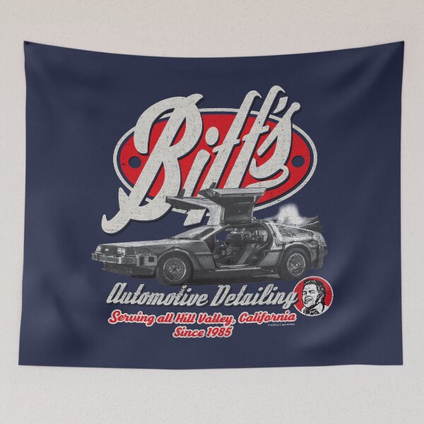 Item preview, Biff's Automotive Detail Back to the Future Worn Out (© UCS LLC and Amblin) designed and sold by Alema Art.