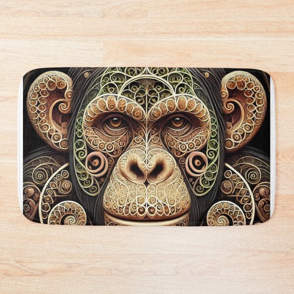 Item preview, Intricate Spiral Chimpanzee | AI-Generated Abstract Primate Art designed and sold by Justin Cobb.