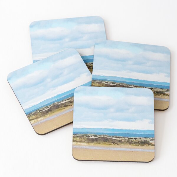 Item preview, Fife beach painterly style print designed and sold by LittleBettyMakes.