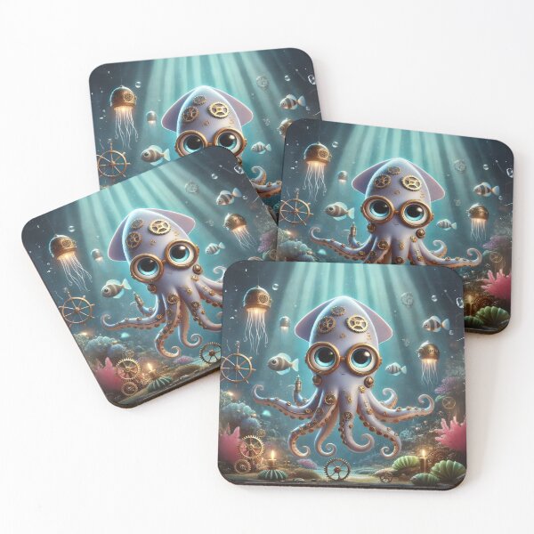 Item preview, Steampunk Humboldt Squid designed and sold by Sillytoe.
