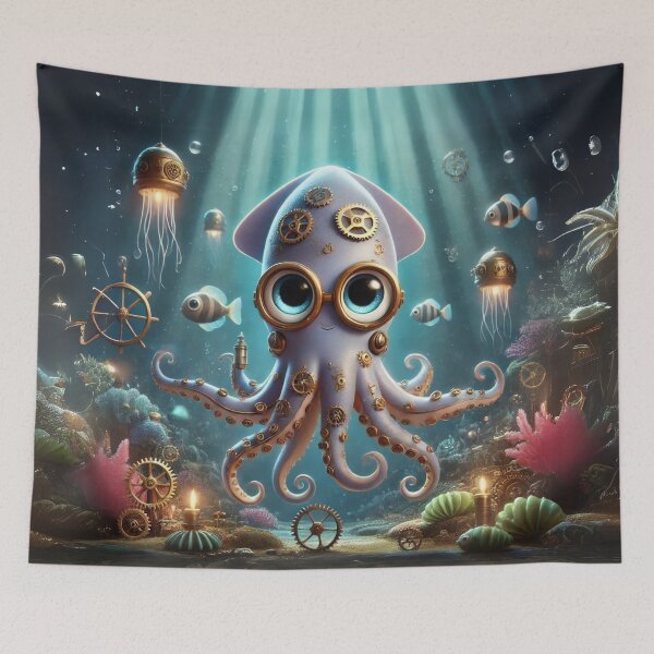Item preview, Steampunk Humboldt Squid designed and sold by Sillytoe.
