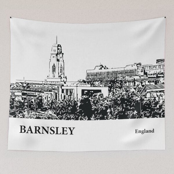 Aperçu de l'œuvre Barnsley en Angleterre créée et vendue par Lakeric Cityscapes.