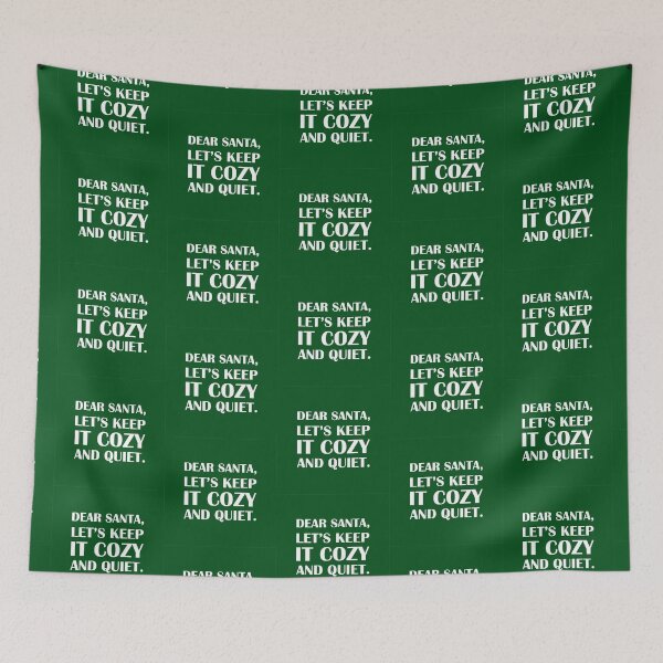 Item preview, Dear Santa, Let’s Keep It Cozy and Quiet: Green Edition / Introvert Joke Funny T-Shirt Label designed and sold by introvertvibes.