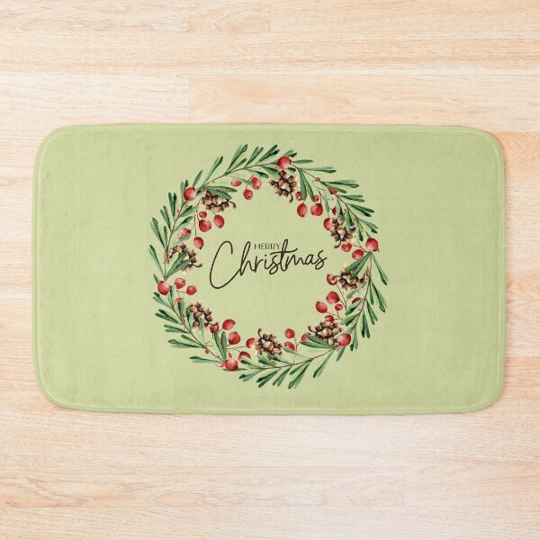 Item preview, Christmas wreath home decoration with Merry Christmas lettering designed and sold by Meandmyshop.