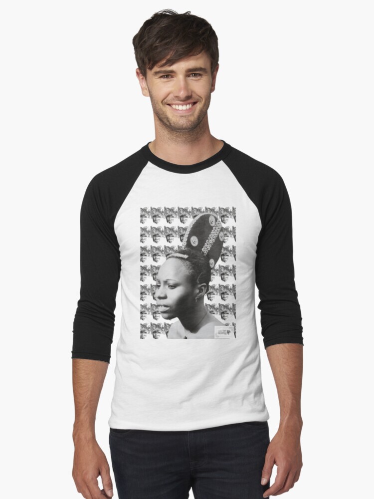 Thumbnail 1 of 3, Baseball ¾ Sleeve T-Shirt, Siphiwe Ngwenya’s A Cousin Sister I Never Had designed and sold by Maboneng.