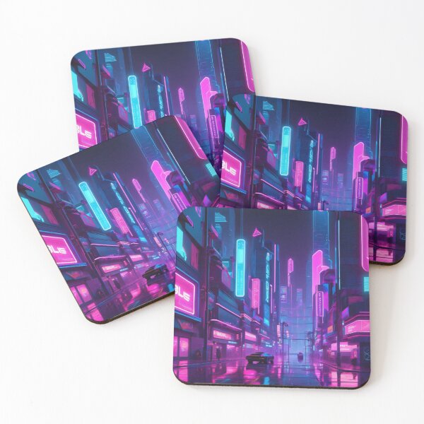 Item preview, Neon cyberpunk cityscape V2!  designed and sold by Cookbeat.