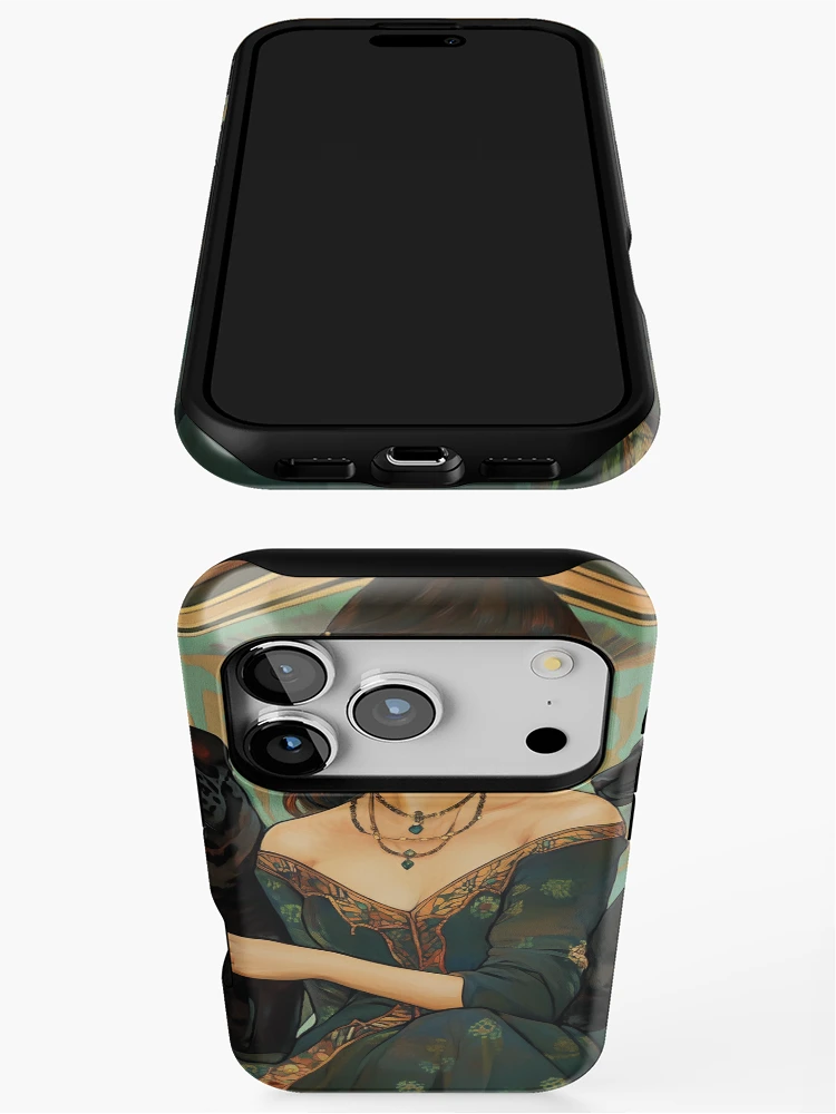 Thumbnail 3 of 4, iPhone Case, Power Woman designed and sold by patternshoprad.