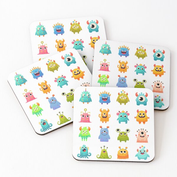Item preview, Set of 16 Funny Colorful Monsters - Kids Illustration Clipart designed and sold by viktoriaart0303.