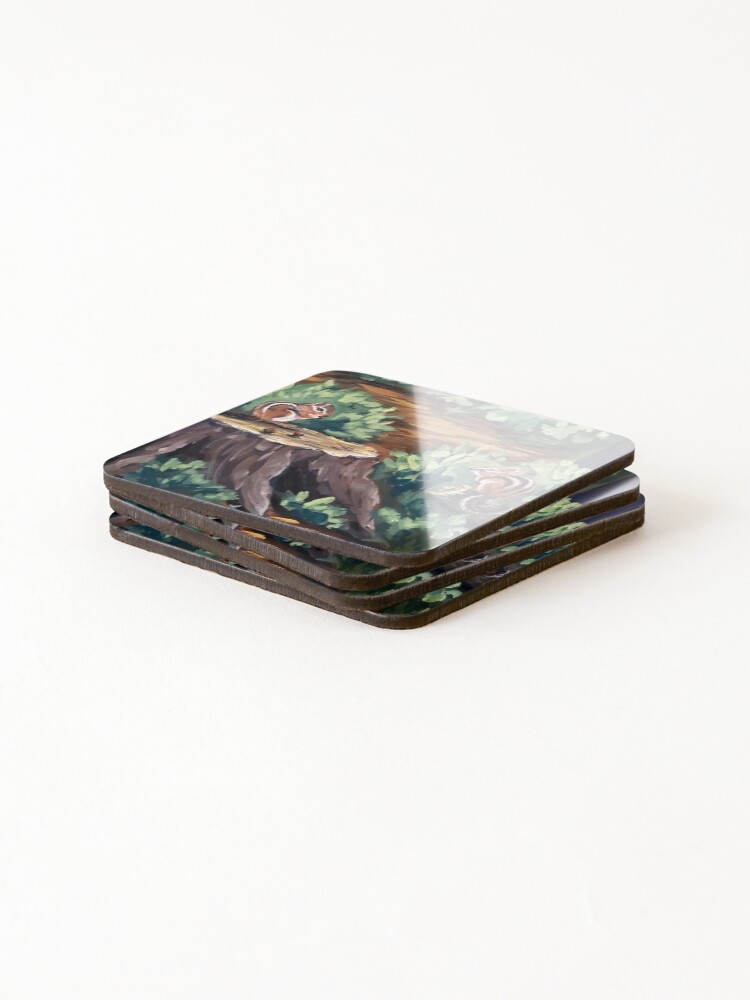 Thumbnail 4 of 5, Coasters (Set of 4), Chipmunks designed and sold by Wendycuster.