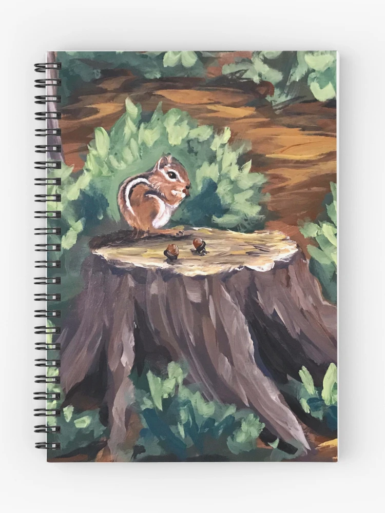 Thumbnail 1 of 3, Journal, Chipmunks designed and sold by Wendy Custer.