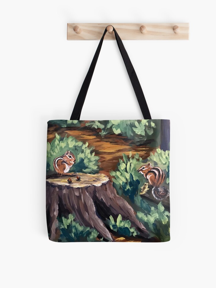 Thumbnail 1 of 2, Tote Bag, Chipmunks designed and sold by Wendycuster.