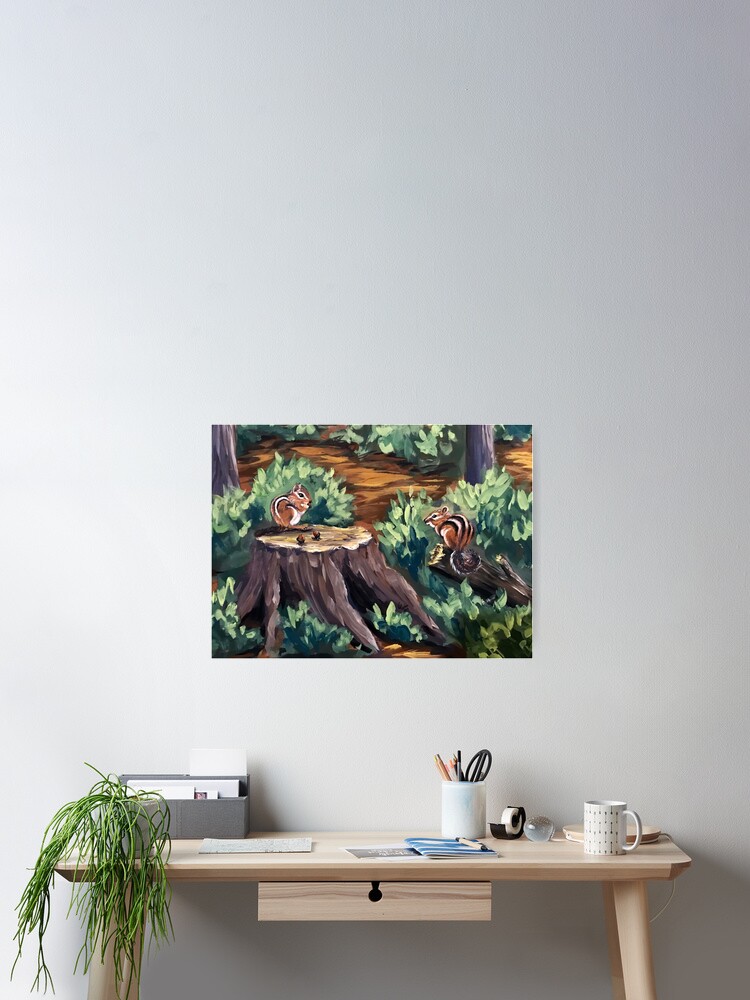 Thumbnail 2 of 3, Poster, Chipmunks designed and sold by Wendycuster.