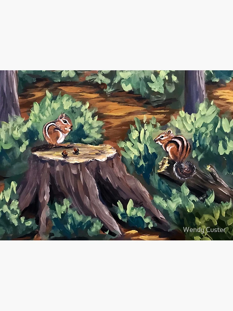 Thumbnail 2 of 2, Postcard, Chipmunks designed and sold by Wendy Custer.