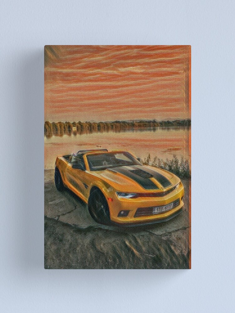 Thumbnail 1 of 3, Canvas Print, Chevrolet Camaro SS designed and sold by OrangeCars.